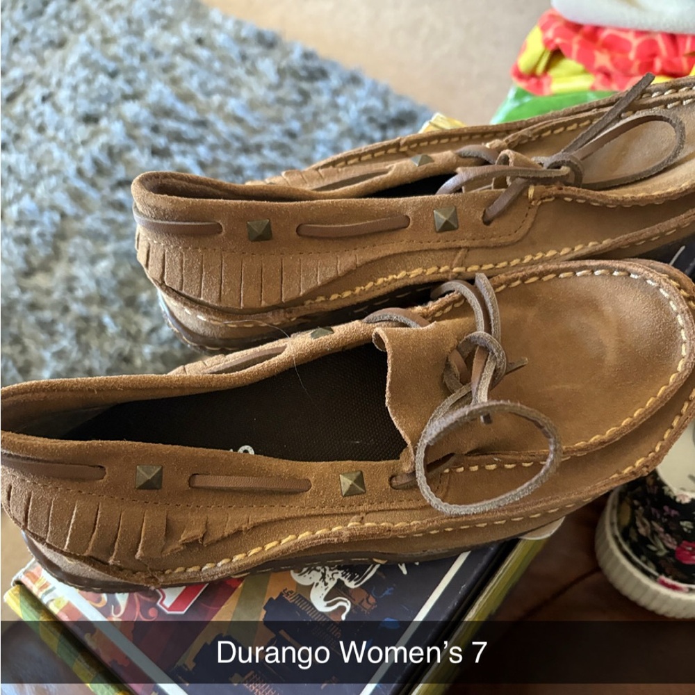 Durango Women's Tan Moccasins with Fringe Detail